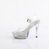 Fabulicious COCKTAIL-507 Clear High Heeled Bridal Sandals