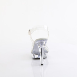 Fabulicious COCKTAIL-507 Clear High Heeled Bridal Sandals