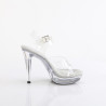 Fabulicious COCKTAIL-507 Clear High Heeled Bridal Sandals