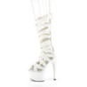 Pleaser ADORE-700-48 White Vegan Leather Sale Women