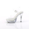 Fabulicious COCKTAIL-508 Clear High Heeled Bridal Sandals