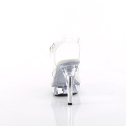 Fabulicious COCKTAIL-508 Clear High Heeled Bridal Sandals