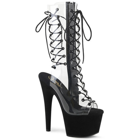 Fabulicious COCKTAIL-508 Rose Clear High Heels Sandal