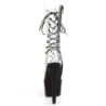 Pleaser ADORE-700-60FS Transparent Black Vegan Suede