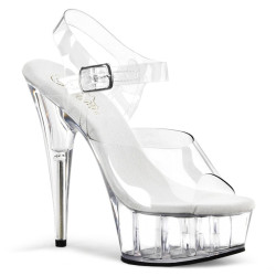 Pleaser DELIGHT-608 Transparent Pole Dance High Heels
