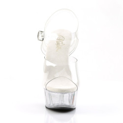 Pleaser DELIGHT-608 Transparent Pole Dance High Heels