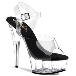 Pleaser DELIGHT-608 Black Insole Platform High Heels