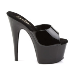 Pleaser ADORE-701 Black Patent High Heeled Mules