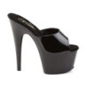 Pleaser ADORE-701 Black Patent High Heeled Mules