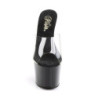 Pleaser ADORE-701 Transparent Black Mules Heels Women