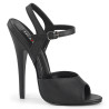 Devious DOMINA-109 Black Stiletto Heeled Strappy Sandal