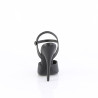 Devious DOMINA-109 Black Stiletto Heeled Strappy Sandal