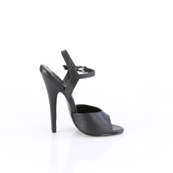 Devious DOMINA-109 Black Stiletto Heeled Strappy Sandal