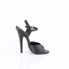 Devious DOMINA-109 Black Stiletto Heeled Strappy Sandal