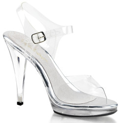 Fabulicious FLAIR-408 Clear High Heeled Bridal Sandals