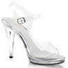 Fabulicious FLAIR-408 Clear High Heeled Bridal Sandals
