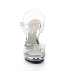 Fabulicious FLAIR-408 Clear High Heeled Bridal Sandals