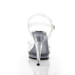 Fabulicious FLAIR-408 Clear High Heeled Bridal Sandals