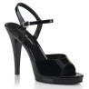 Fabulicious FLAIR-409 Black Clear Heeled Women Sandals