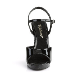 Fabulicious FLAIR-409 Black Clear Heeled Women Sandals