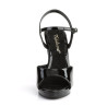 Fabulicious FLAIR-409 Black Clear Heeled Women Sandals