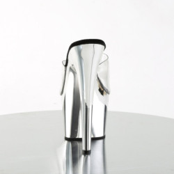 Pleaser ADORE-701 Transparent Silver High Heeled Mules