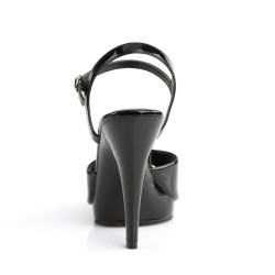 Fabulicious FLAIR-409 Black Clear Heeled Women Sandals