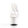 Pleaser ADORE-701 Transparent White Heeled Mules Women