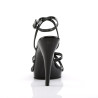 Fabulicious FLAIR-436 Black Ankle Wrap Stiletto Sandal