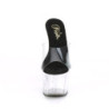 Pleaser ADORE-701 Transparent Black Heeled Mules Women