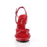 Fabulicious FLAIR-436 Red Ankle Wrap Stiletto Sandal