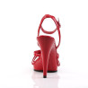 Fabulicious FLAIR-436 Red Ankle Wrap Stiletto Sandal