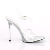 Fabulicious GALA-08MG Clear High Heeled Bridal Sandals