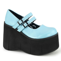 Demonia KERA-08 Baby Blue Vegan Maryjane Platform Boots