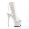 Pleaser ADORE-1018 White Vegan Leather Ankle Boots