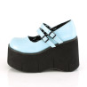 Demonia KERA-08 Baby Blue Vegan Maryjane Platform Boots