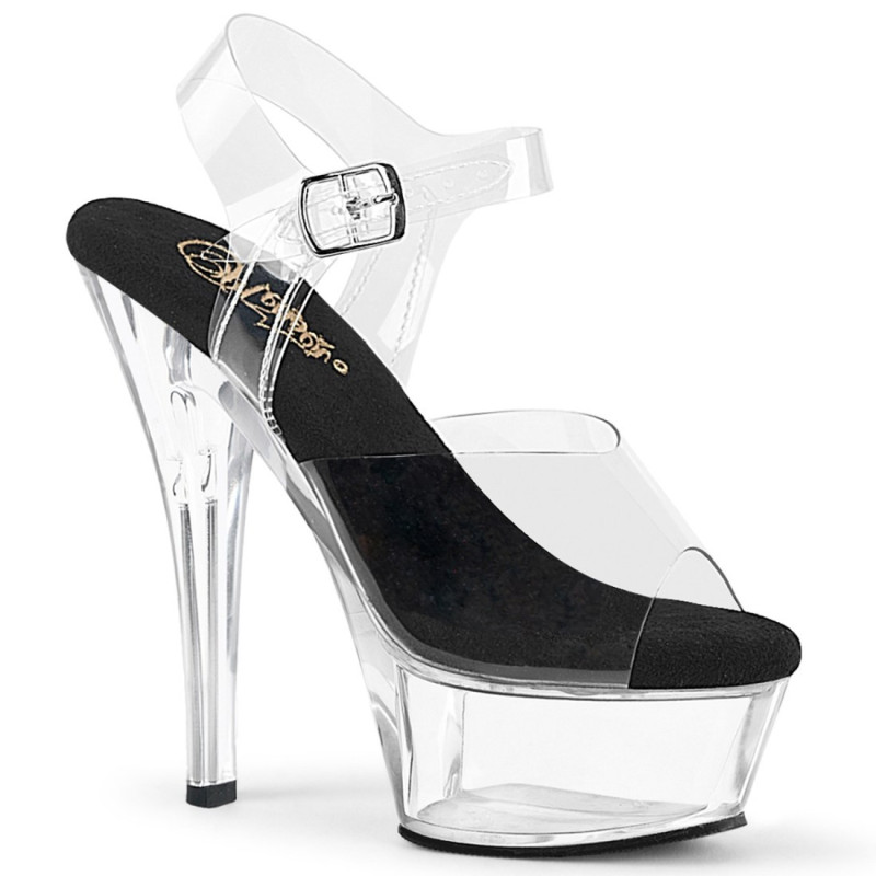 Pleaser KISS-208 Clear High Heeled Platform Shoes Women Pleaser KISS-208 Clear High Heeled Platform Shoes Women
