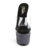 Pleaser ADORE-701LG Transparent Black Hologram Glitter