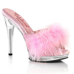 Fabulicious GLORY-501F-8 Rose Vegan Leather Fur