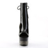 Pleaser ADORE-1018-3 Black Pewter Strass Ankle Boots