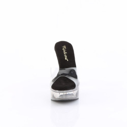 Fabulicious MARTINI-501 Transparent Black Tinted Mules