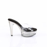 Fabulicious MARTINI-501 Transparent Black Tinted Mules