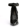 Pleaser SEDUCE-431 Black Ankle Strap Heeled Pumps