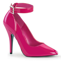 Pleaser SEDUCE-431 Pink Ankle Strap Heeled Pumps