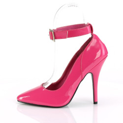 Pleaser SEDUCE-431 Pink Ankle Strap Heeled Pumps