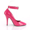 Pleaser SEDUCE-431 Pink Ankle Strap Heeled Pumps