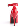 Pleaser SEDUCE-431 Red Ankle Strap Heeled Pumps