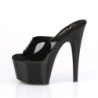 Pleaser ADORE-701N Black Jelly Like Heeled Mules Women