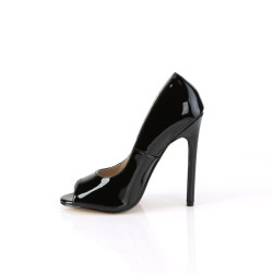Pleaser SEXY-42 Black Peep Toe Stiletto Pumps Women
