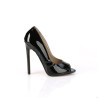Pleaser SEXY-42 Black Peep Toe Stiletto Pumps Women